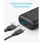 Anker PoewrCore 10000 Power bank Dual USB Output + USB Type-C to USB Type-C Cable PD+PIQ2.0 18W (Dark Grey) {A1236HZ1}