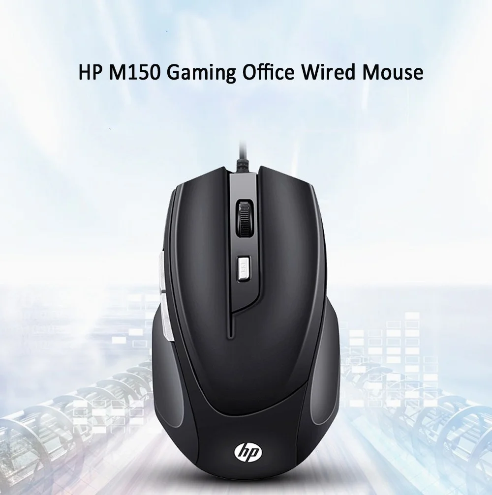 HP Gaming Mouse m150 Black color 1000-1600 DPI 1.5M Cable Length 1QW50AA#UUF 