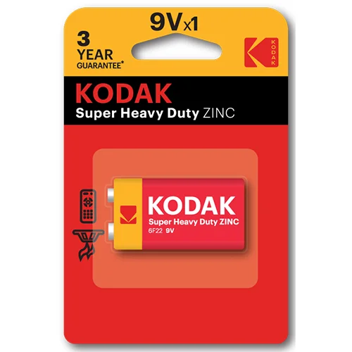 KODAK 9V Batteries Heavy Duty Carbon Zinc Battery [ K9VHZ ]