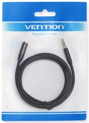 Vention Aux Extension Cable (3.5mm Jack Male to 3.5mm Female // 3M // Black) [BHBBI] - Image 3