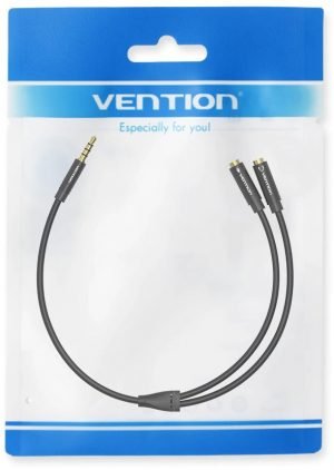 Vention Audio Splitter AUX Cable (2-Jack {Mic & Audio} to 1-Jack) [ BBMBY ] - Image 3