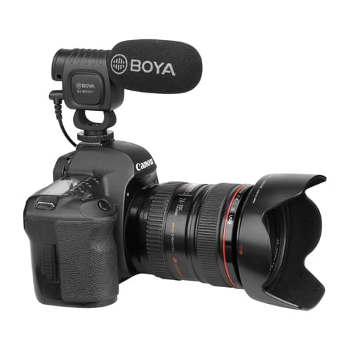 Boya - Compact Shotgun Microphone { ntergrated shock mount // 1/4"-20 socket for use with Boom Pole } BY-BM3011