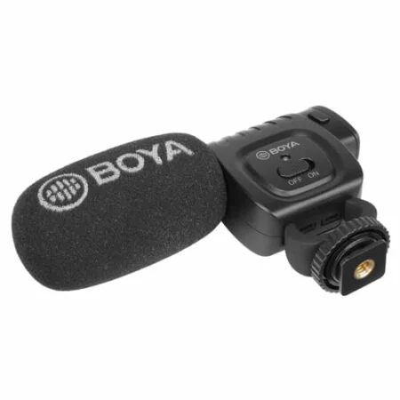 Boya - Compact Shotgun Microphone { ntergrated shock mount // 1/4"-20 socket for use with Boom Pole } BY-BM3011