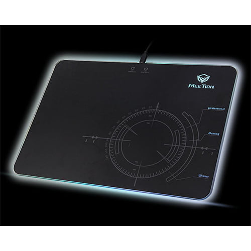 Meetion glowing LED Gaming Mouse Pad { Micro textured surface / Non Slip rubber base / Optimized for all sensitivity settings and sensors } MT P010
