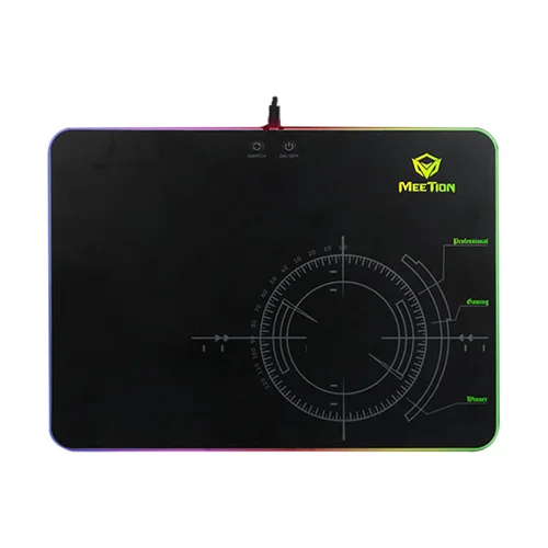 Meetion glowing LED Gaming Mouse Pad { Micro textured surface / Non Slip rubber base / Optimized for all sensitivity settings and sensors } MT P010