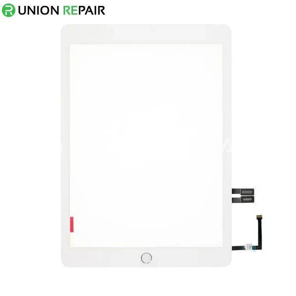 Replacement for iPad 6 Touch Screen Assembly with Silver Home Button Assembly - White with Assembly