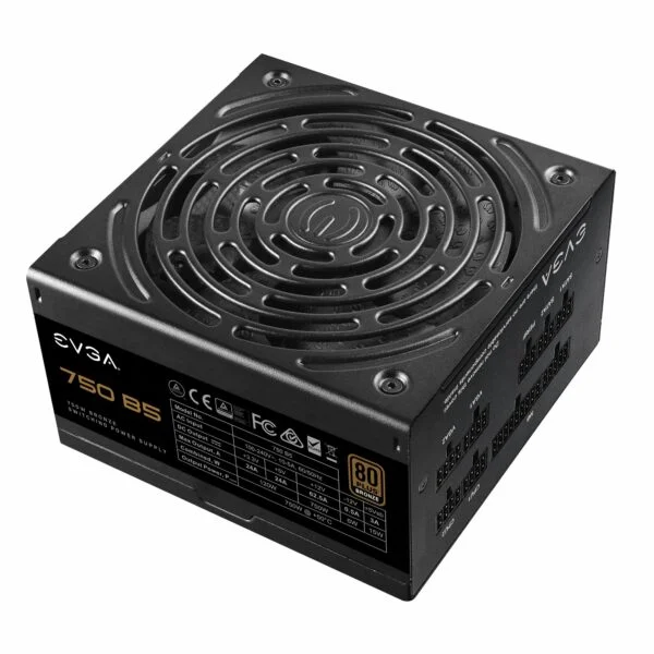 EVGA 750 B5, 80 Plus BRONZE 750W, Fully Modular, EVGA ECO Mode, Compact 150mm Size, Power Supply - [220-B5-0750-V1]