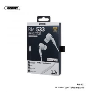/REMAX Wired Type-C Earphones For Calls And Music Bass Stereo In-Ear Headphones RM-533A - Image 4