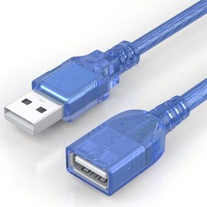 USB 2.0 Extension Cable USB Male to Female Data Cable Transparent (1.5M)