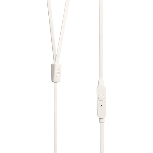JBL TUNE 110 Wired IN-EAR HEADPHONES WITH MIC (WHITE)