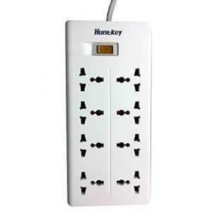 Huntkey Universal PowerStrip PZA801 8 Socket { 2500 watt MAX / 3 meter cable length / ultra wide space outputs / fire resistant plastics ( PC / ABS ) } - Image 3
