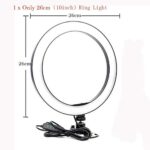LED Ring Light 26CM with Tripod Stand Phone Holder (WHITE // YELLOW) - Image 2