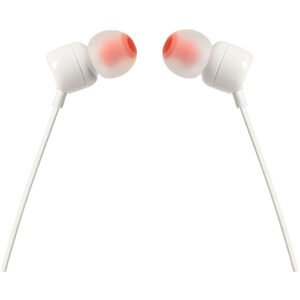 JBL TUNE 110 Wired IN-EAR HEADPHONES WITH MIC (WHITE)