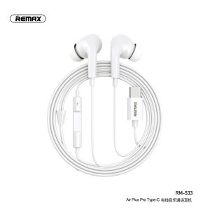 /REMAX Wired Type-C Earphones For Calls And Music Bass Stereo In-Ear Headphones RM-533A