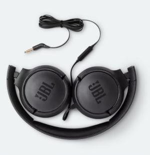 JBL Tune500 Black Wired On-Ear Headphones (JBLT500BLKAM) - Image 4