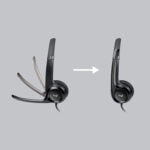 Logitech USB Headset with Noise Cancelling Mic IN-LINE CONTROLS (H390) / Black
