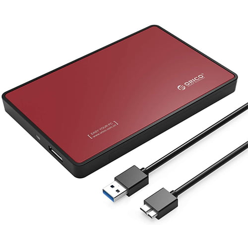 Orico 2.5-Inch USB3.0 Hard Drive Enclosure (Red) [2588US3-V1]
