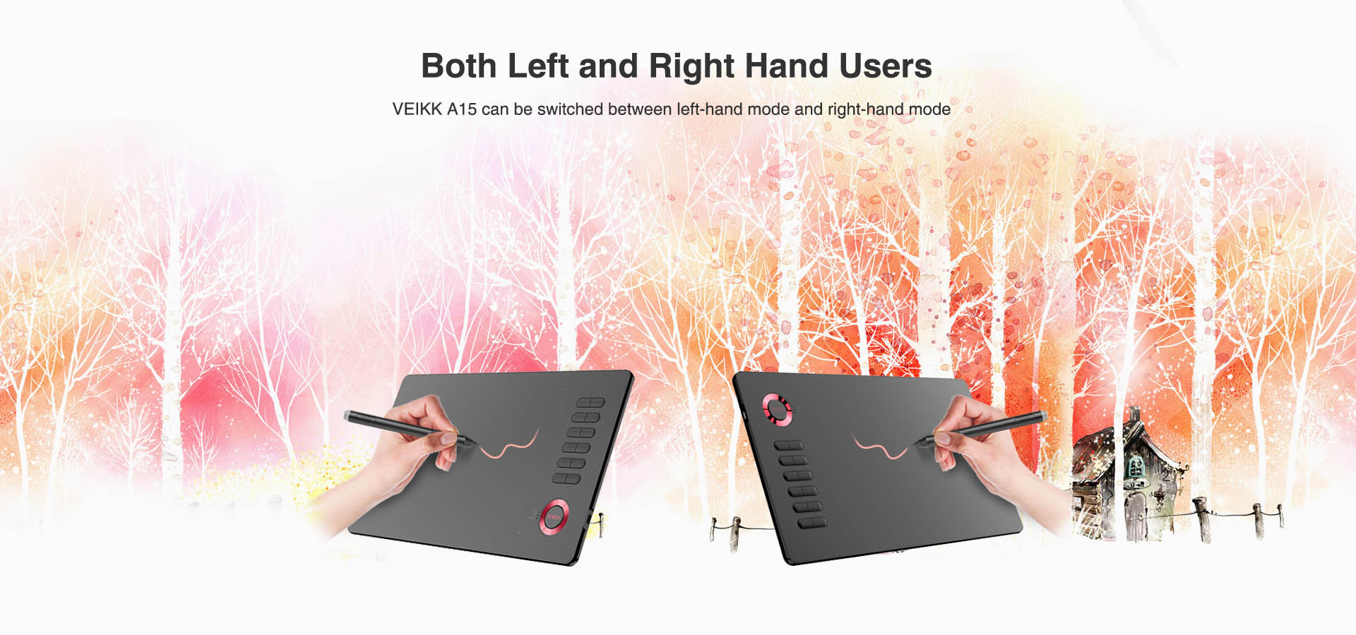 VEIKK Graphic Drawing Tablet A15 Pro (10 x 6) inch Digital Pen Tablet with Battery-Free Passive Stylus with 12 Hotkeys