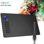 VEIKK Graphic Drawing Tablet A15 Pro (10 x 6) inch Digital Pen Tablet with Battery-Free Passive Stylus with 12 Hotkeys