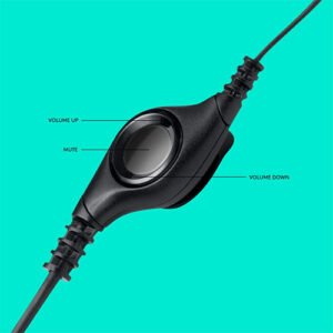 Logitech USB Headset with Noise Cancelling Mic IN-LINE CONTROLS (H390) / Black