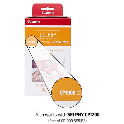 Canon Color Ink / Paper Set For (CP1000 Series // CP910 // CP820) [RP-108]