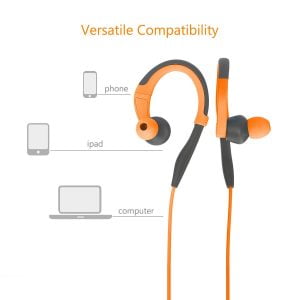 Pisen Sports Headphones, Ear-hook Headset Waterproof Single Jack AUX 3.5mm (R100) - Image 2