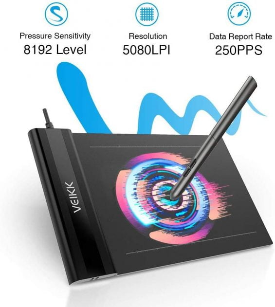 VEIKK Graphic Drawing Tablet S640 (6 x 4) inch Digital Pen Tablet with Battery-Free Passive Stylus - Image 4