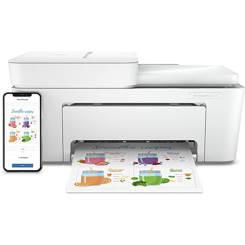 HP Printer DeskJet Plus 4120 All-in-One Multi-task with Wireless Printing - [ 3XV14B ]