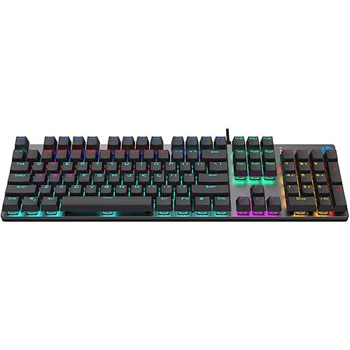 HP - GK400F { english keyboard only // Mechanical Gaming Keyboard // RGB // Blue switch // Integrated metal panel // Rust and scratch resistant }