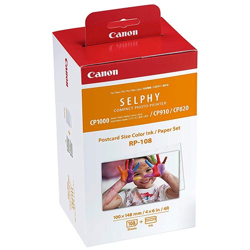 Canon Color Ink / Paper Set For (CP1000 Series // CP910 // CP820) [RP-108]