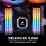 CORSAIR Hydro Series™ H115i RGB PLATINUM 280mm Liquid CPU Cooler - [CW-9060038-WW]
