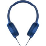 SONY Extra Bass on-ear Wired Headset with Mic / Blue (MDRXB550AP)