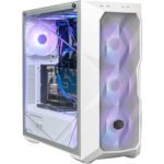 Cooler Master MasterBox TD500 Mesh White Airflow ATX Mid-Tower w/E-ATX Support, Polygonal Mesh Front Panel, Crystalline Tempered Glass & 3 ARGB Fans w/Controller(White) - D500D-WGNN-S01