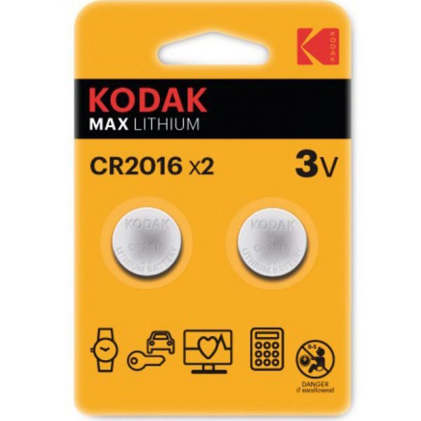 Kodak MAX Lithium Battery { CR2016 Model / 3V / two pieces }