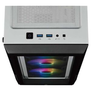 CORSAIR iCUE 220T RGB Tempered Glass Mid-Tower Smart Case (White) -  CC-9011191-WW - Image 2