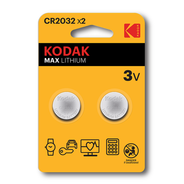 Kodak MAX Lithium Battery 2032 3V 2PCS