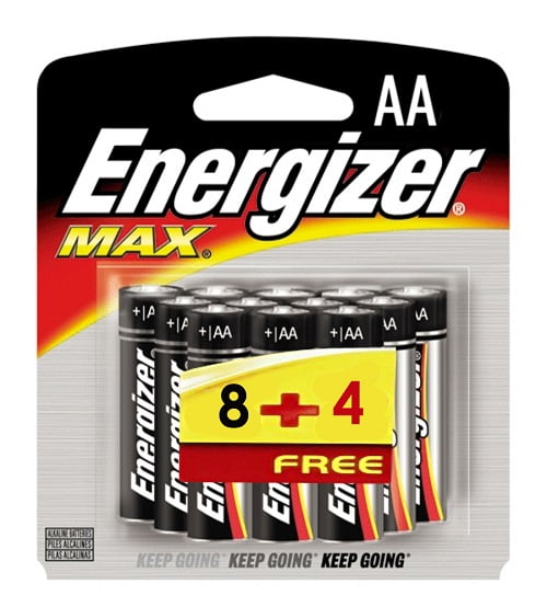 Energizer Batteries AA 8+4 Free
