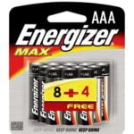 Energizer Batteries AAA 8+4 Free