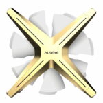 ALSEYE Xtreme Cooling Fan Kit X12 (Fan: 120mm // 3-Fan // RGB // Gold) [ X12 KIT GOLD ]
