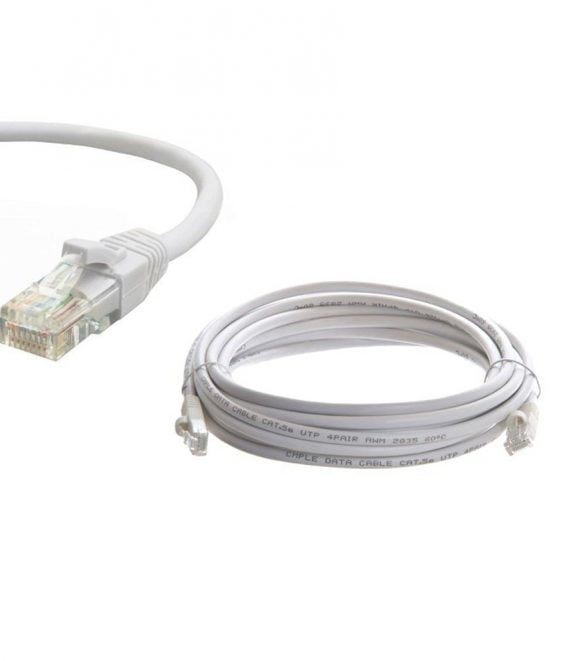 Network Cable Cat6 1mtr grey color for speed connection (straight of both sides) - Image 2