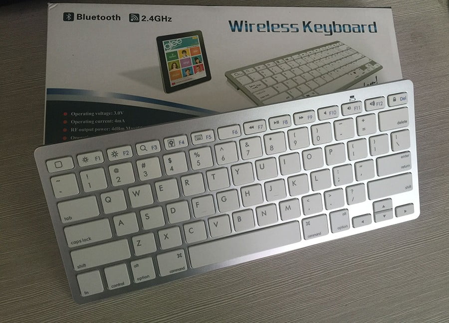 Mini Wireless Bluetooth Keyboard for (Arabic Mac / Apple Layout) - SILVER  [BK 3001] - PC Circle