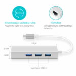 USB Type-C to (3xUSB 2.0 Hub + Ethernet rj-45 Adapter 10/100 Mbps) SYZD-LAN100+U2 - Image 2