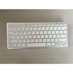 Mini Wireless Bluetooth Keyboard for (Arabic Mac / Apple Layout) - SILVER [BK 3001]