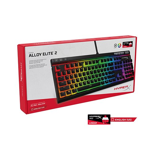 Kingston HyperX Alloy Elite 2 Mechanical Gaming Keyboard (Red HyperX Mechanical switches) [ HKBE2X-1X-US/G ]