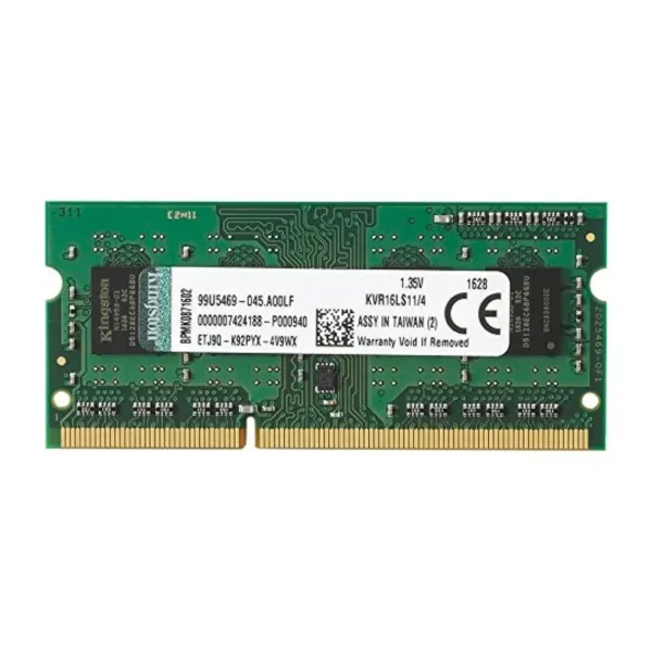 Kingston 4GB 1600MHz DDR3L PC3-12800 1.35V Notebook Memory KVR16LS11/4