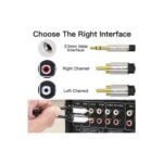 Vention 3.5mm Male to 2RCA Male Audio Cable 1.5M Black Metal Type- [BCFBG]