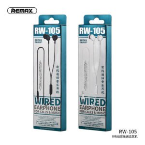 Remax RW-105 Music Earphone BLACK With HD Mic In-ear 3.5mm Jack Wire Headset For iPhone 6s 6 5s 5 Xiaomi Samsung Huawei Earbuds - Image 2