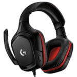 Logitech G332 Gaming Headset Stereo Flip-Mic Multi-platform compatibility (Black) 3.5mm Jack G332 Leatherette
