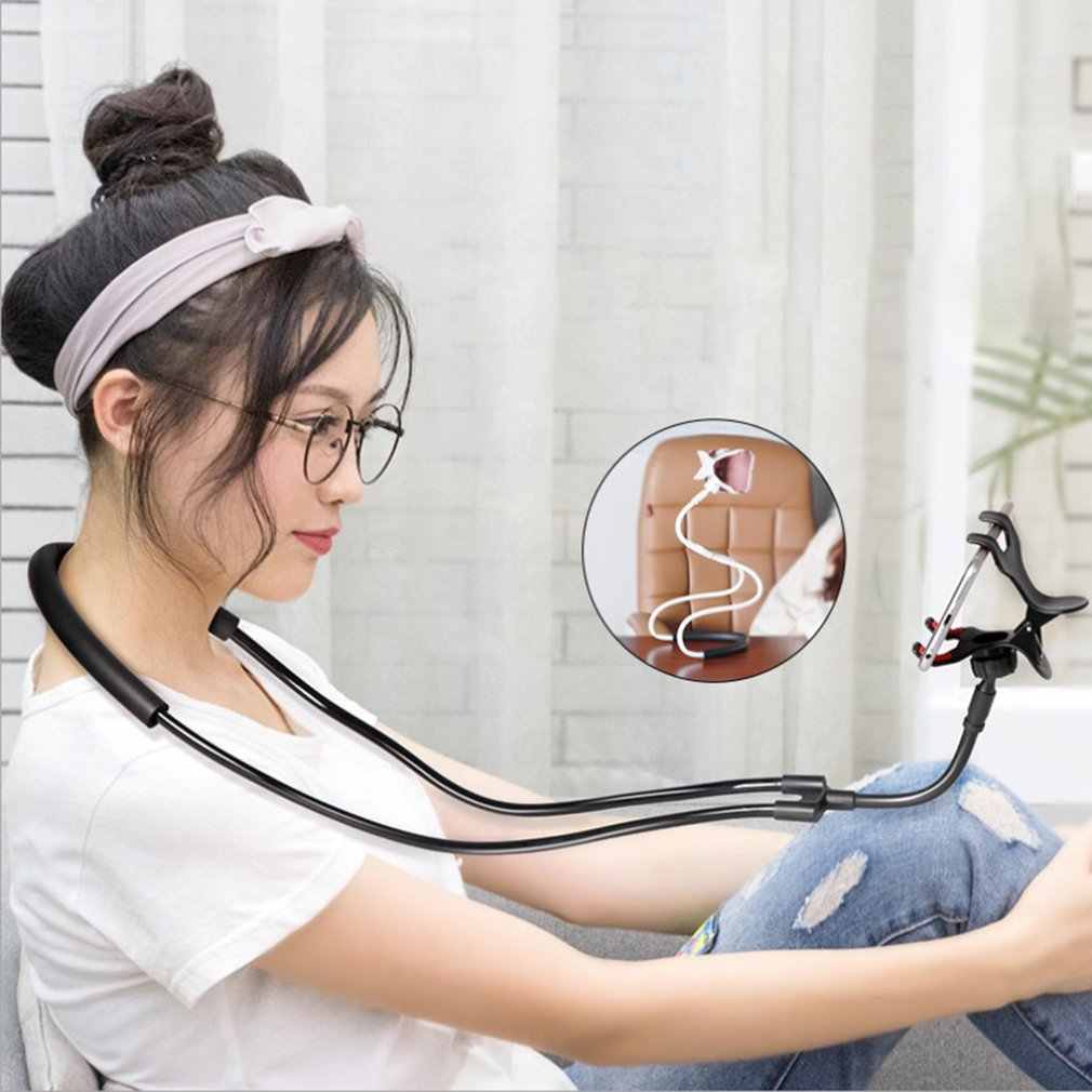 Lazy necklace to hang around your neck Flexible cell phone holder Tablet  holder For cell phone Tablet iPhone Huawei Xiaomi - AliExpress