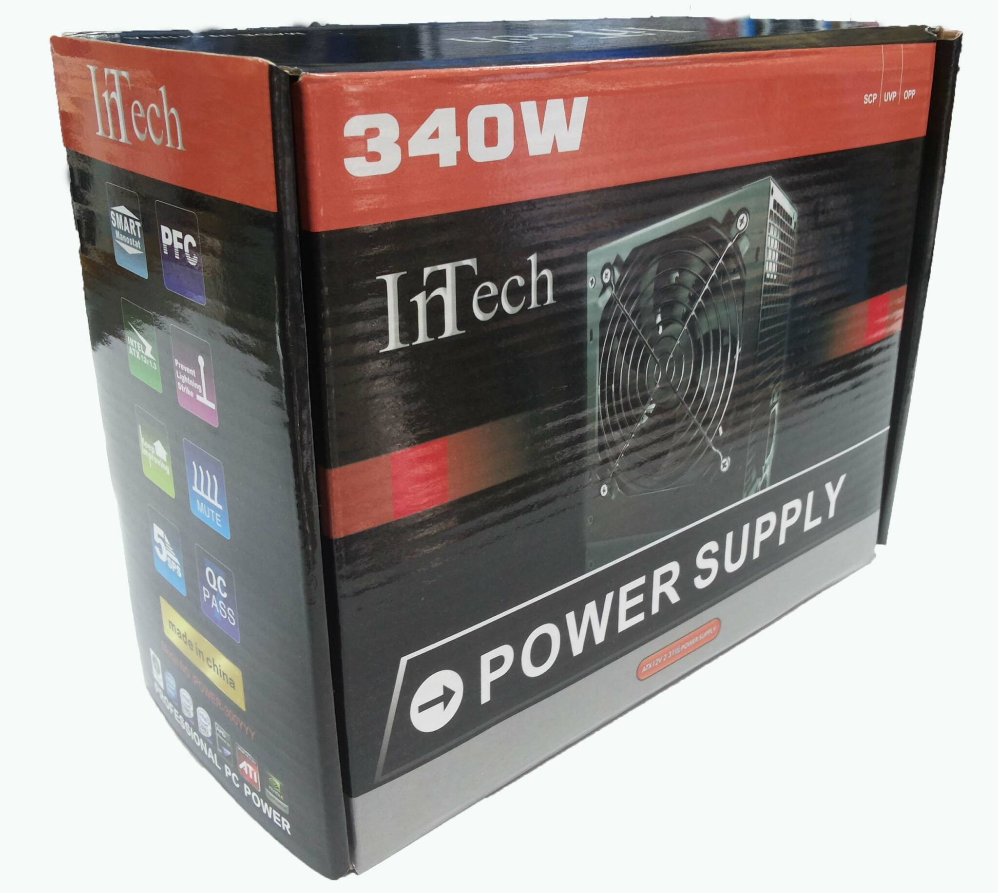 InTech Power Supply 340 Watt [POWER300YYY] PC Circle